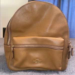 Coach Medium Charlie Pebble Leather Backpack